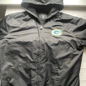 Black Pro Line Green Bay Packers fleece lined hoodie jacket